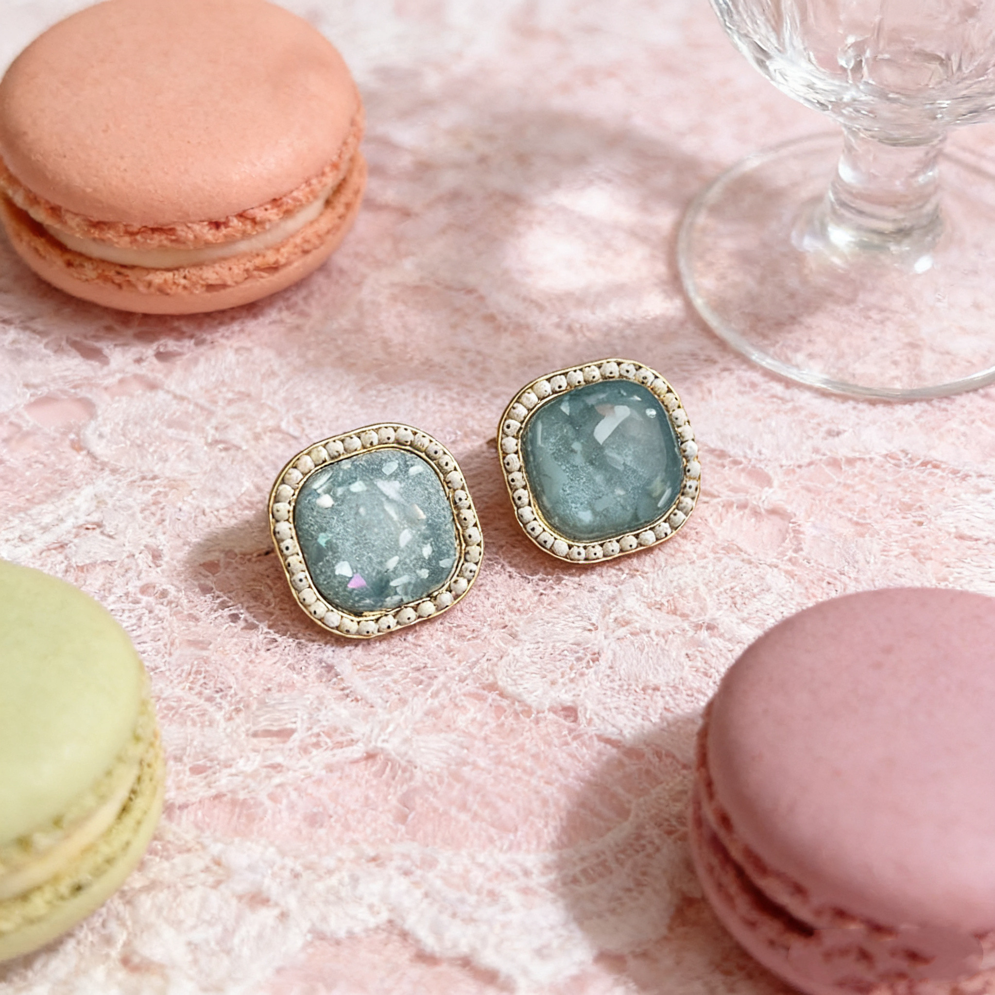 碎贝壳几何蚊香盘耳夹中古风法式重工轻奢优雅气质复古耳环耳饰,饰品/流行首饰/时尚饰品新,耳夹,淘宝优惠券,粉丝福利购,淘宝优惠卷