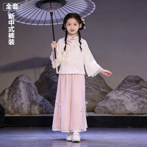 女童汉服春夏季2026新款儿童古装小女孩新中式国风唐装书童国学服