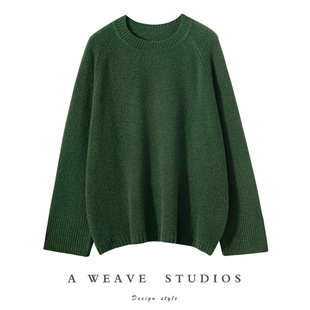 新款 极简百搭妈妈宽松休闲针织衫 山羊绒衫 经典 女新款 素锦2026春季