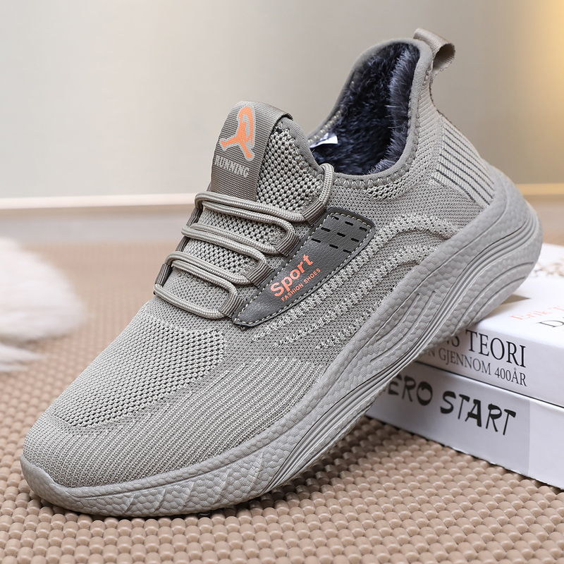 老北京男冬棉鞋超轻爆米花厚底爸爸时尚运动鞋加绒保暖防滑跑步鞋