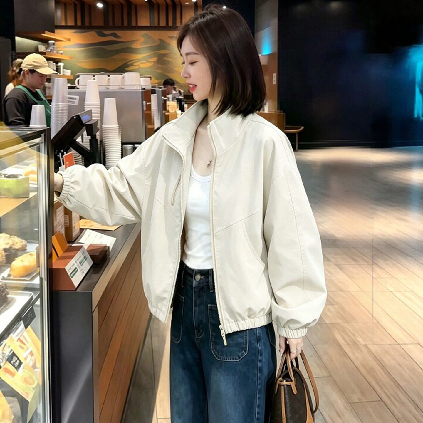 独特超好看韩货薄外套女款2026秋季新款小个子短款棒球服漂亮上衣