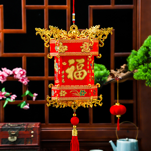 2026新款马年新年春节灯笼中式挂饰六角宫灯乔迁新居阳台室内装饰