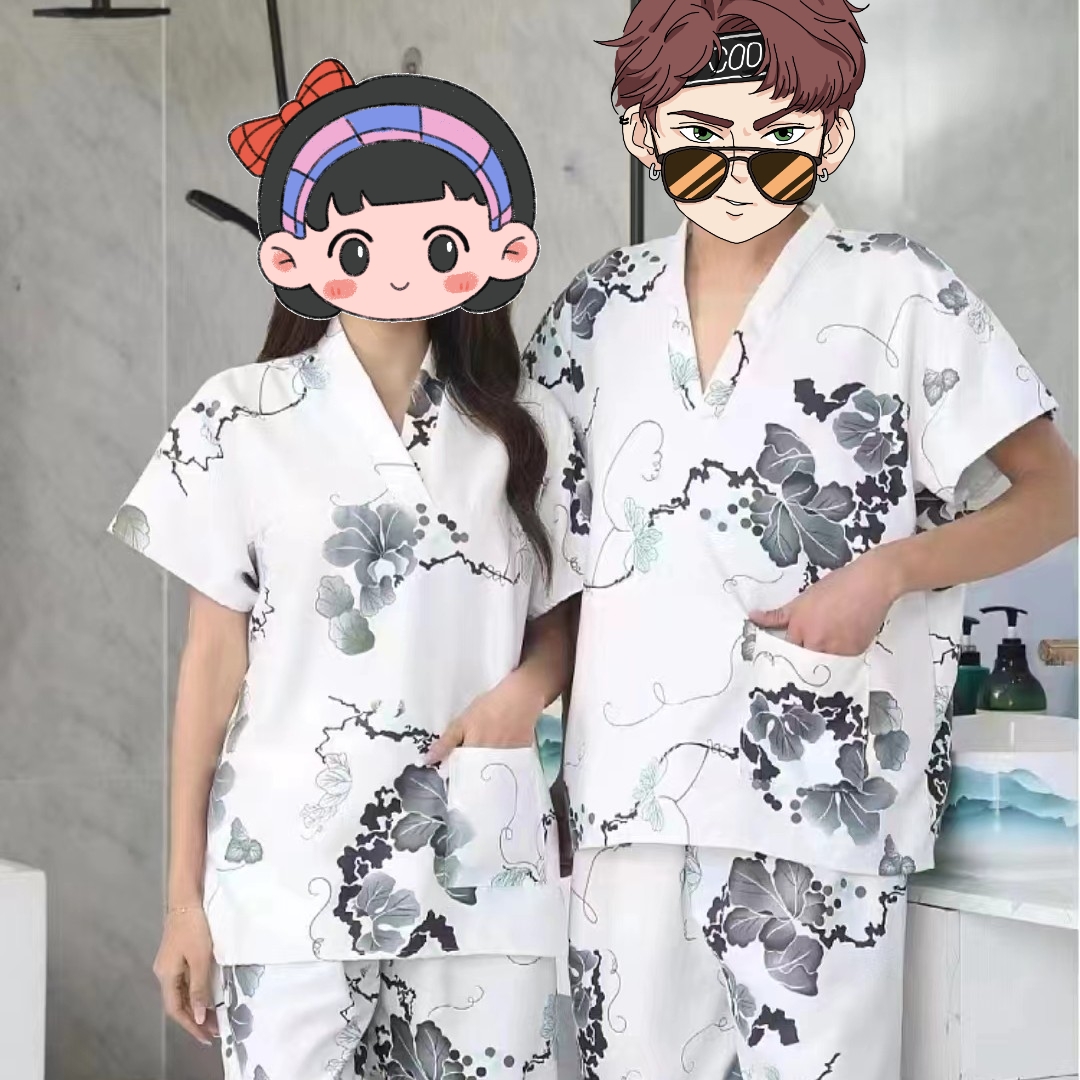 一次性浴服纯棉汗蒸服男女特价加厚加大按摩服桑拿服浴衣旅游家居