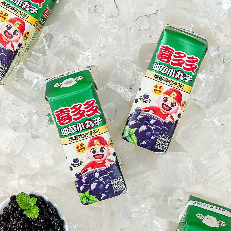 新版瓶装!喜多多仙草丸子仙草冻凉粉凉茶烧仙草即食免煮