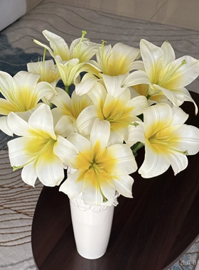 白色星球百合1束鲜切花装饰花束柔美高级感新鲜结婚轻奢家居
