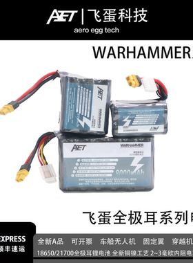 飞蛋WARHAMMER系列电池18650/21700全极耳锂电航模车船无人机电池