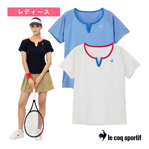 24新款日本LECOQ女款网球羽毛球服速干专业运动吸汗透气训练上衣