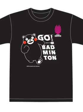 2025年日本羽毛球文化衫BADMINTON T恤熊本熊男女款短袖