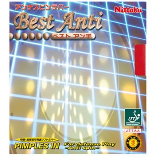 23新款日本原装进口Nittaku Best Anti尼塔库乒乓球拍防弧胶皮