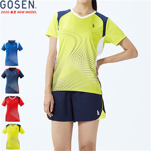 日本代购正品原装GOSEN高神女款羽毛球服游戏衫速干舒适短袖T恤