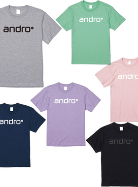 24年新款日本正品Andro Napa T恤棉质6色乒乓球服纯棉男女通用
