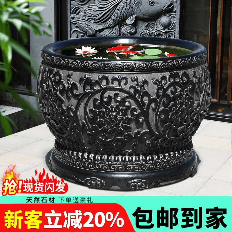 【全网热销】庭院流水招财鱼缸
