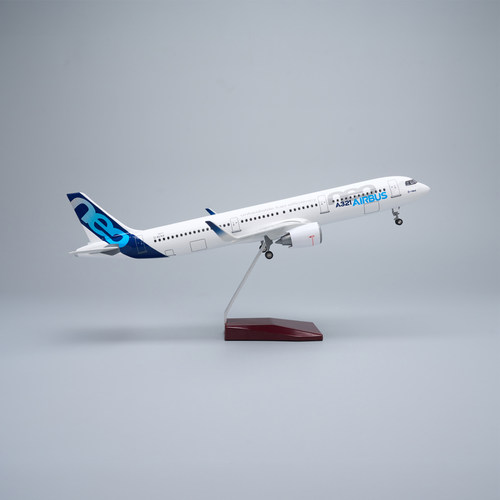 带灯44cm仿真空客A321neo原型机客机民航飞机模型拼装摆件礼物男