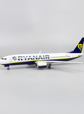【带轮子带灯】仿真瑞安航空737客机飞机模型拼装礼物摆件Ryanair