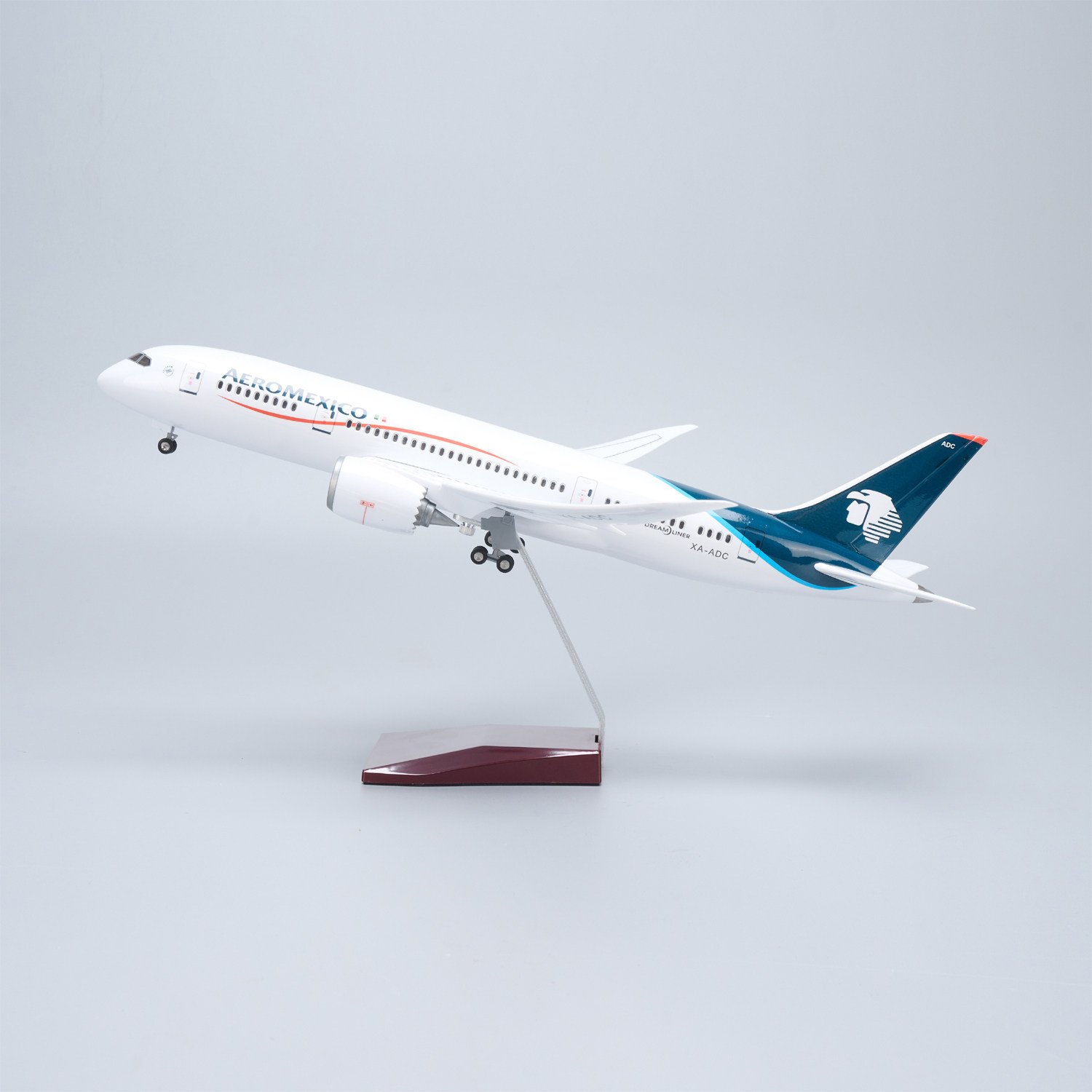 带灯43cm墨西哥航空787-8仿真客机模型飞机收藏摆件AeroMexico