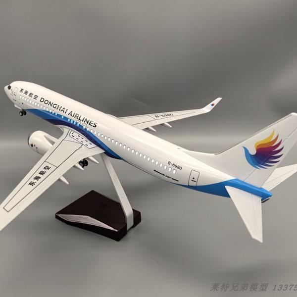 【带轮子带灯】仿真东海航空737客机飞机模型拼装礼物摆件航模