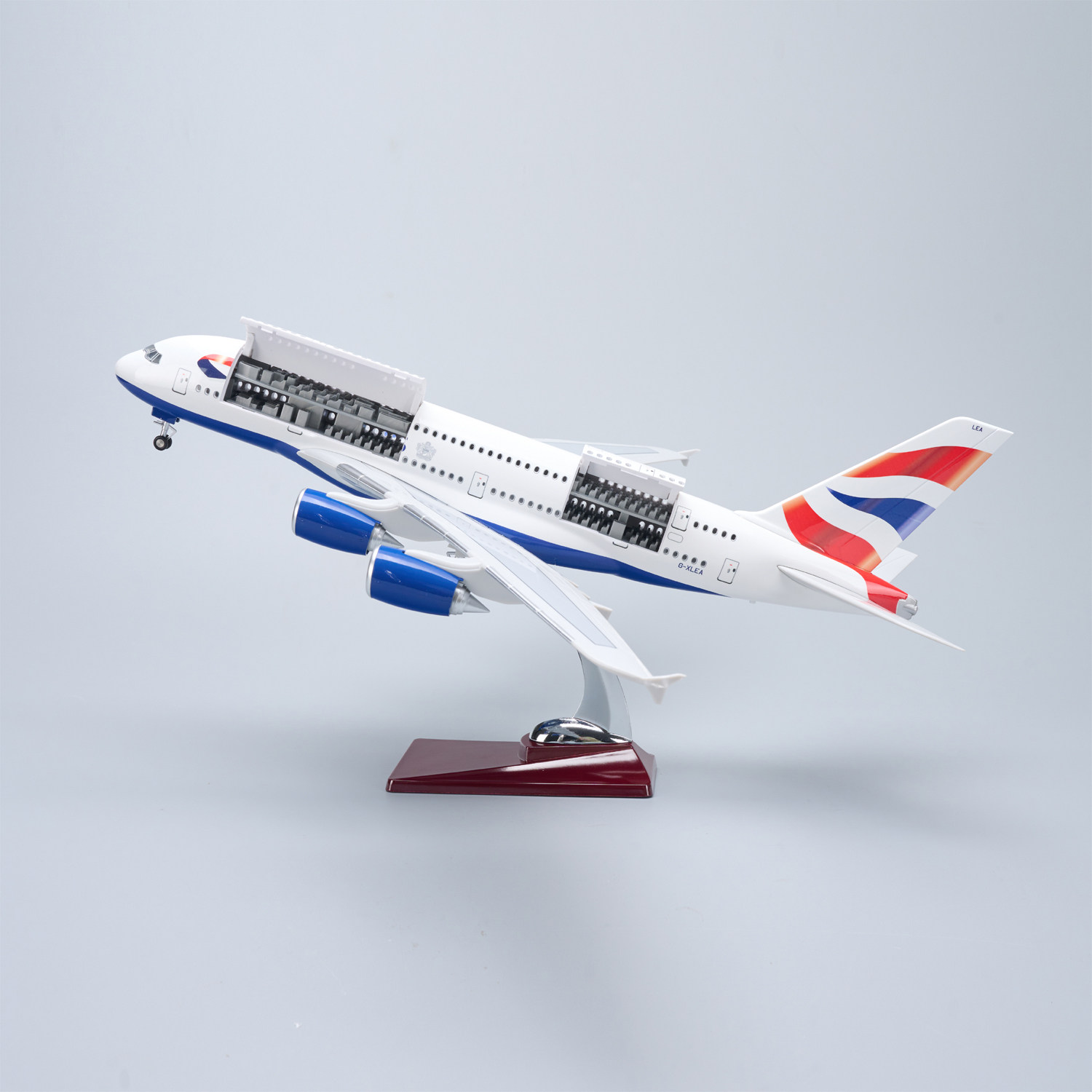 可开舱盖英国航空A380飞机模型