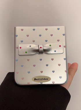 电镀银彩色爱心适用于三星zflip7/6手机壳vivo折叠oppo N3flip保护套小米mixflip华为pocket2硬壳荣耀 VFlip