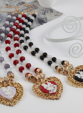 中古饰品KF新款心形设计百搭日常轻奢优雅小众高级感时尚项链