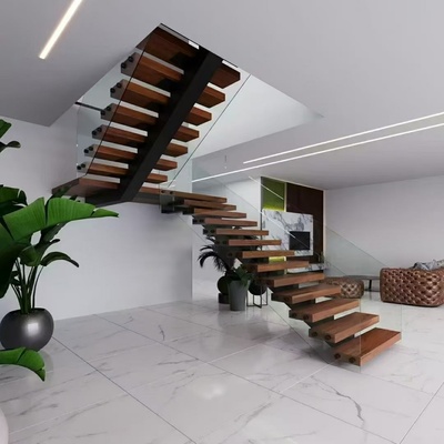 先志楼梯现代简约玻璃护栏