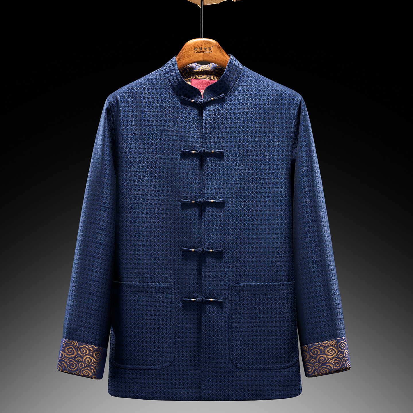 唐装男中式长袖春秋季外套中式立领中山装休闲盘扣复古宴会爸爸装,男装,唐装,淘宝优惠券,粉丝福利购,淘宝优惠卷