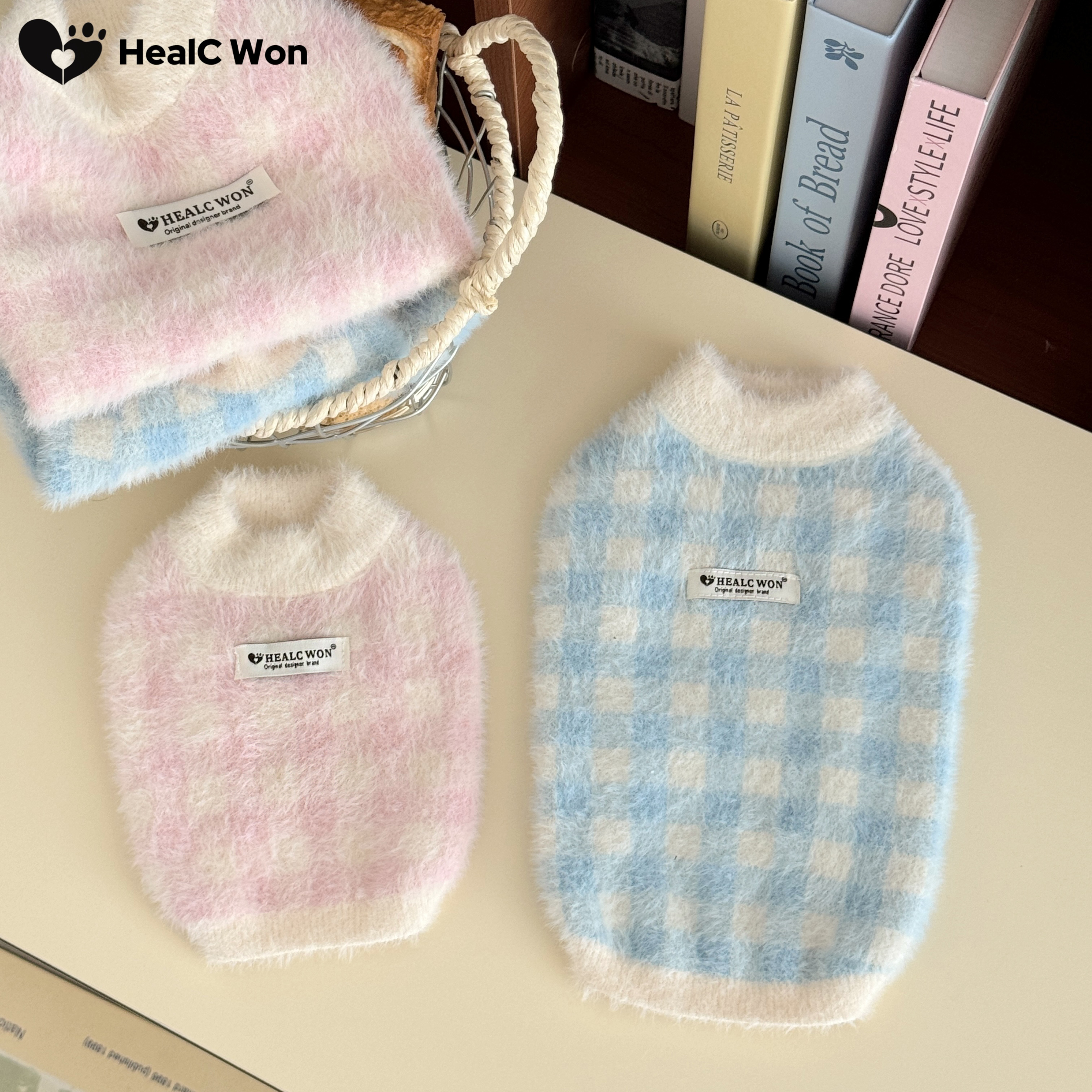 原创宠物可爱水貂毛毛衣ins风