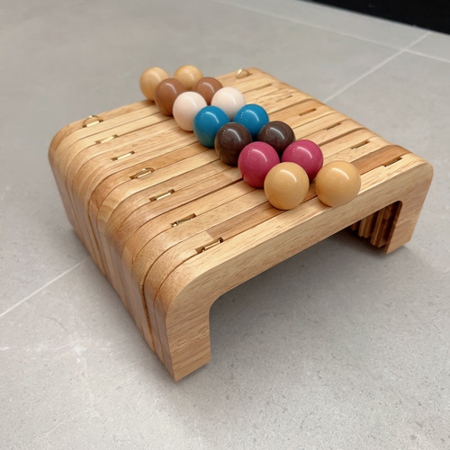 20 Cm Nature Wth Candy Resn Bg Ball Clasp Sold Wood Mate