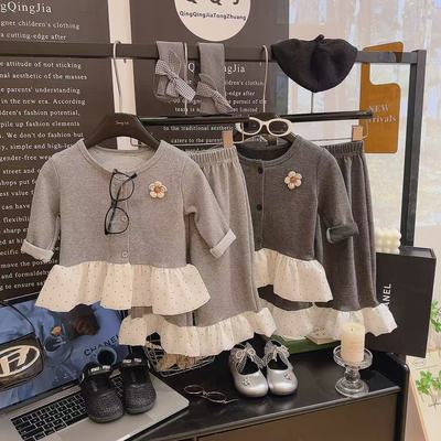 女童花边裤套装甜美公主风