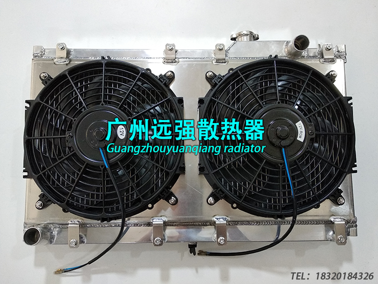 马自达MX5全铝水箱 90-97款 Miata MX-5 改装加厚加大水箱 电子扇