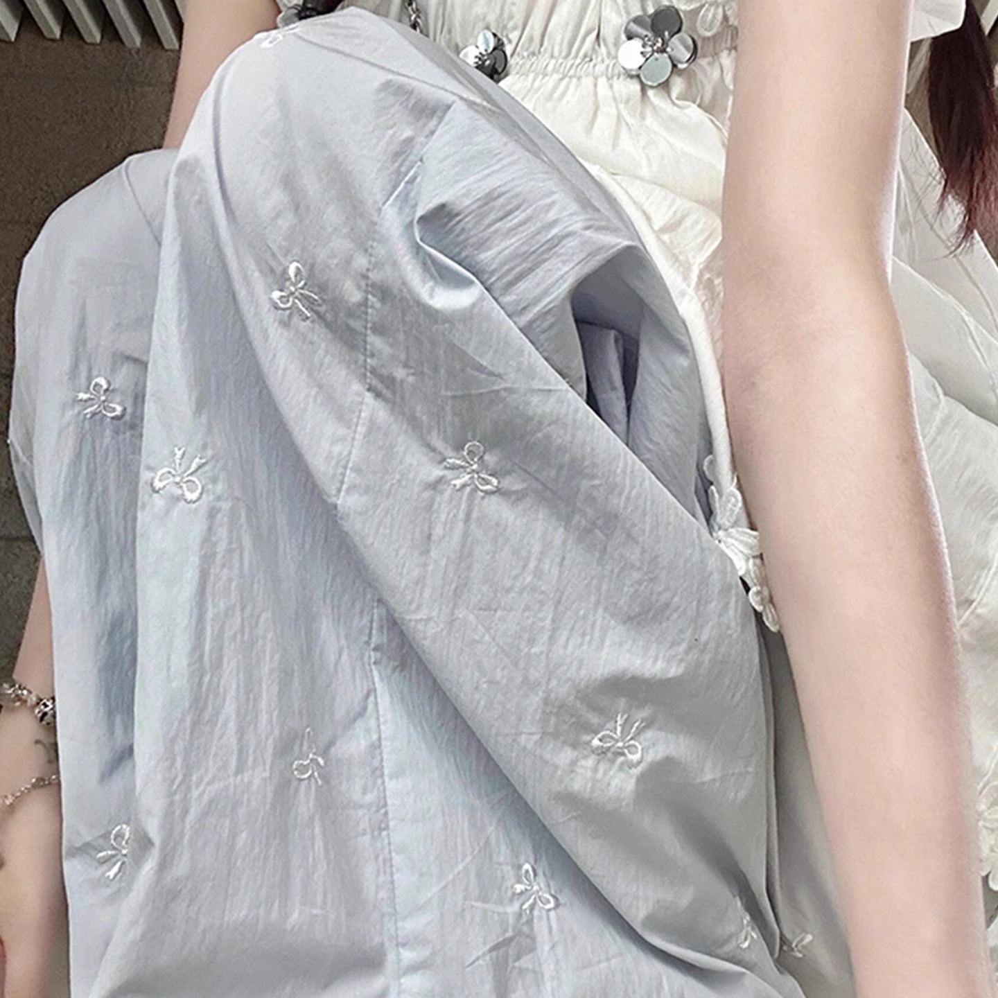 蝴蝶结刺绣冰丝凉凉裤女夏季薄款