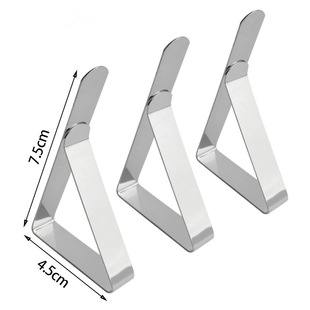 居家日用户外餐桌布便携餐布夹子台布夹 不锈钢三角形固定桌布夹