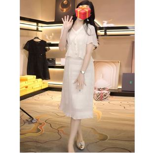 妈妈夏装连衣裙2026新款洋气中老年女装胖MM薄款短袖雪纺长裙子