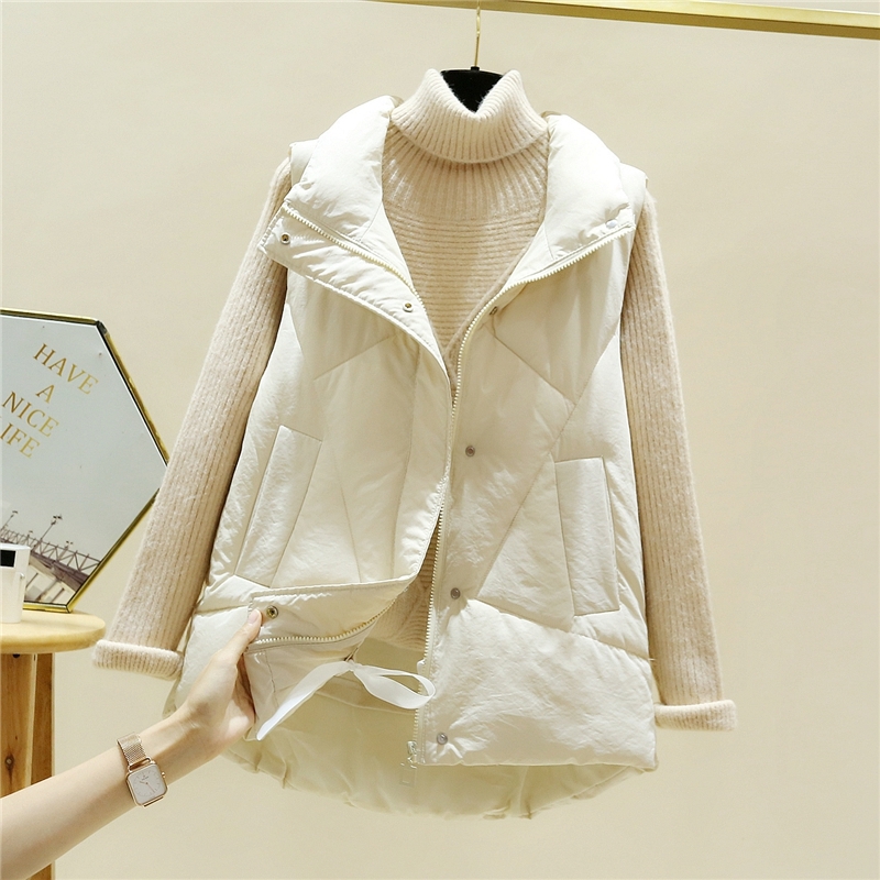 大码棉马甲女秋冬新款洋气宽松百搭保暖坎肩加厚背心外套马夹潮