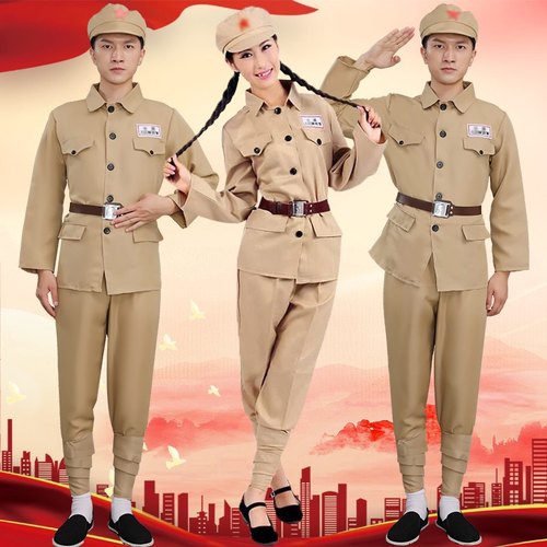 49式抗美援朝老式红军装50式志愿军演出服解放军抗战军装表演服装