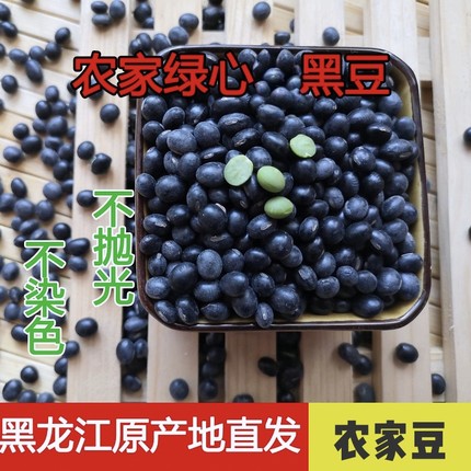 东北绿心芯黑豆农家青仁乌皮农家黑豆五谷杂粮豆浆醋泡黑大豆新货