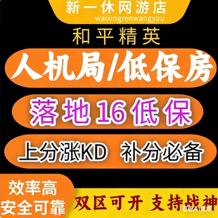 [ 安全不封号 ]和平精英人机房低保房冲战神不包吃鸡可加分刷KD