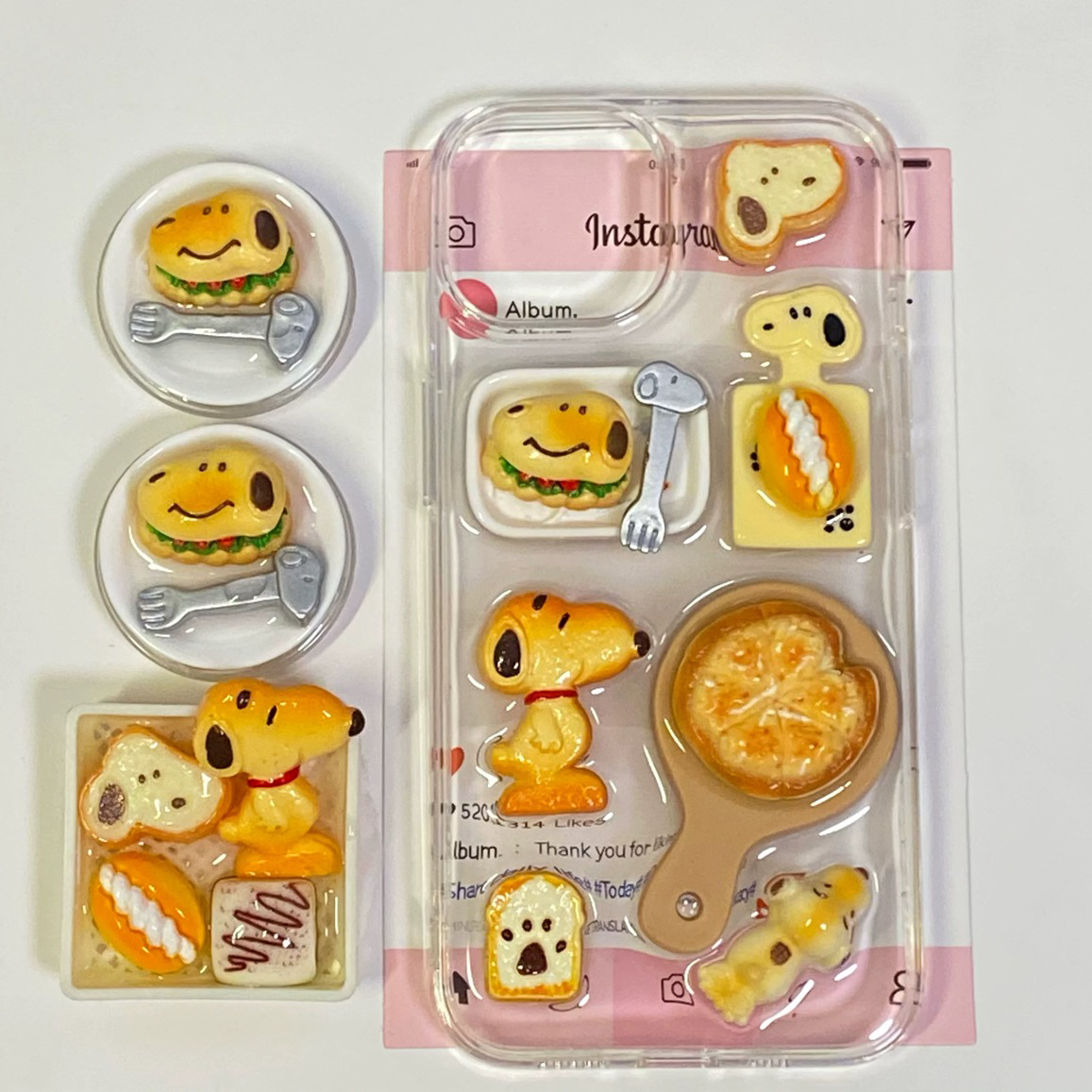 可爱立体食物史努比手机壳适用小米15 14 13 12 11青春版10pro 卡通滴胶cc9面包披萨civ4pro 3 1s 软壳保护套