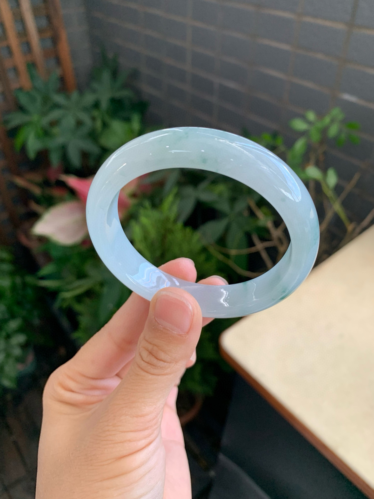 56圈口缅甸天然A货翡翠冰飘绿正圈手镯肉质细腻冰透带证书