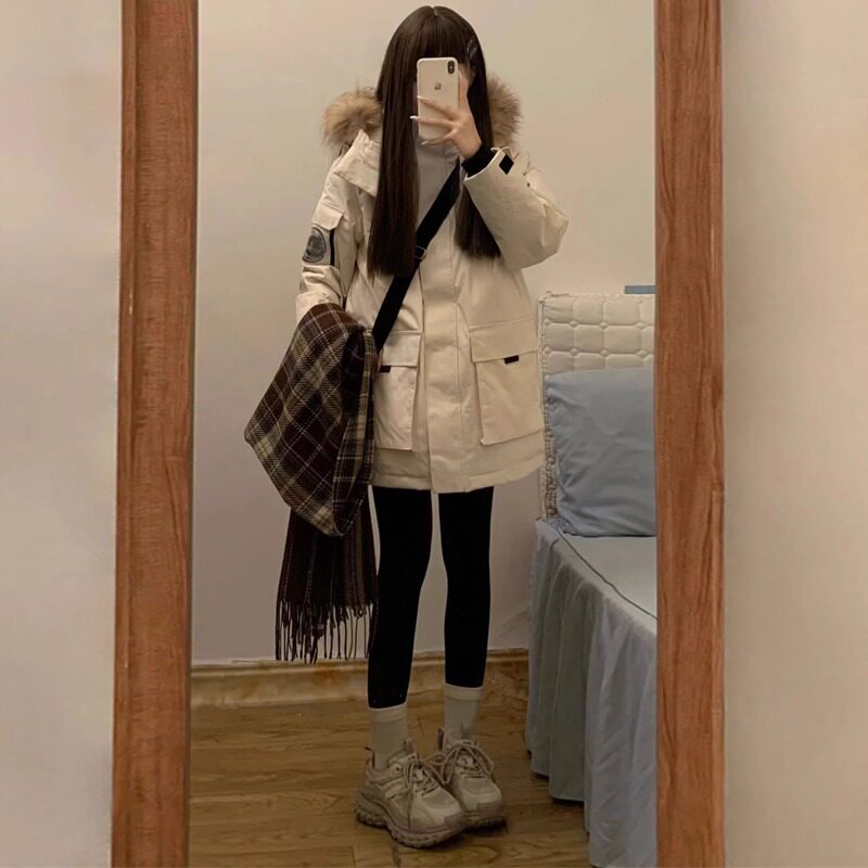 2024新款韩版户外极寒派克男女同款工装羽绒棉服拒水棉衣外套女