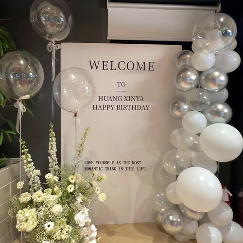 生日布置场景装饰气球派对kt板