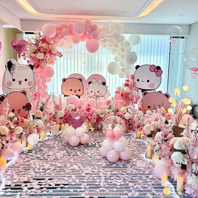 一二布布求婚室内布置kt板