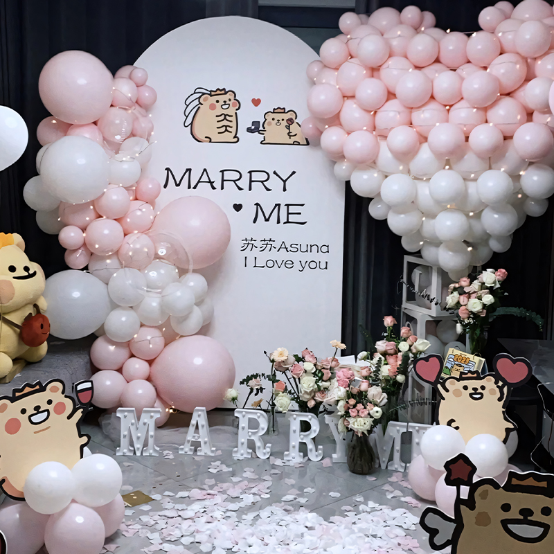 求婚室内布置情人节装饰