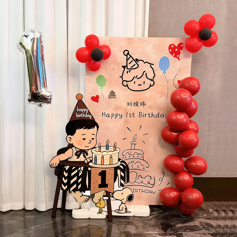 韩系周岁生日布置装饰kt板男女宝宝宴抓周礼家庭版气球拍照背景墙,节庆用品/礼品,气球,淘宝优惠券,粉丝福利购,淘宝优惠卷