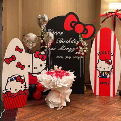 HelloKitty生日背景墙
