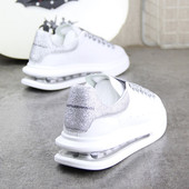 女学生松糕运动板鞋 白色软底情侣厚底休闲鞋 百搭气垫内增高小白鞋