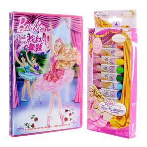 【正版】 Barbie芭比之粉红舞鞋 盒装DVD 赠彩笔
