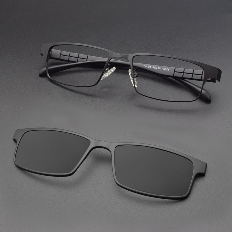 全框眼镜架海杉磁吸墨镜全框男