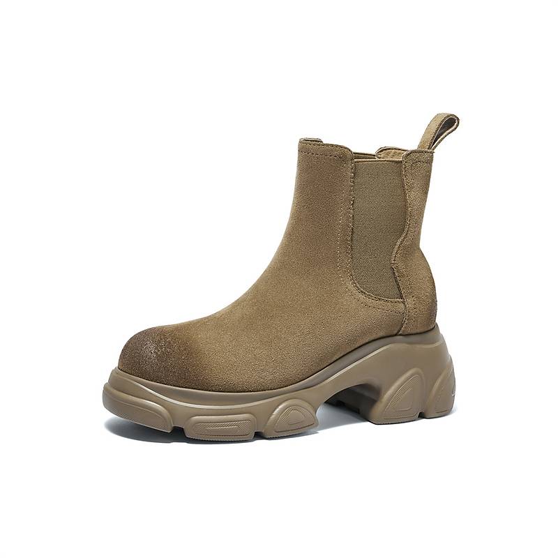 森达切尔鞋靴女款2024冬季新款户外休闲厚底潮流短靴ZTE63DD4