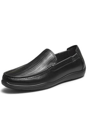 百思图2025秋季新款一脚蹬牛皮乐福鞋商务通勤男休闲皮鞋51706CM5