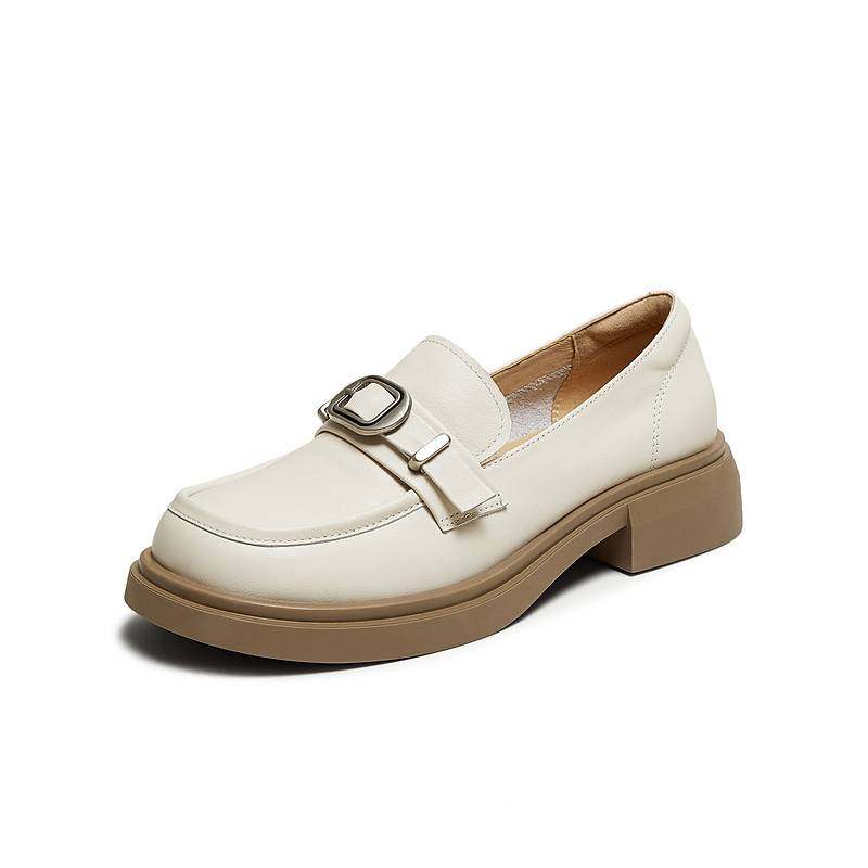 TATA他她乐福鞋2025新款新款时尚休闲鞋真皮圆头鞋子女CK601CA5